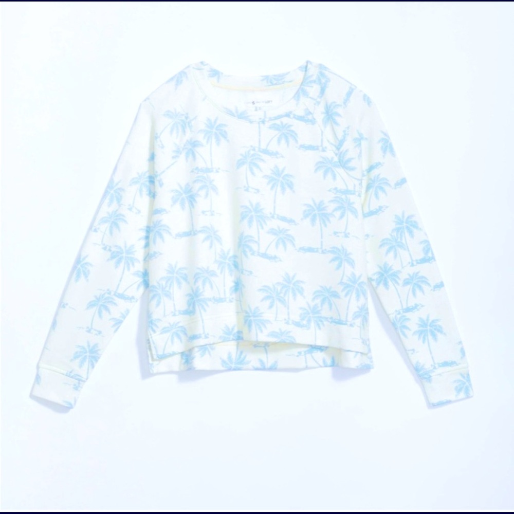 Lou & grey palm tree terry sweatshirt size S